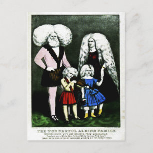 The Wonderful Albino Family Postcard