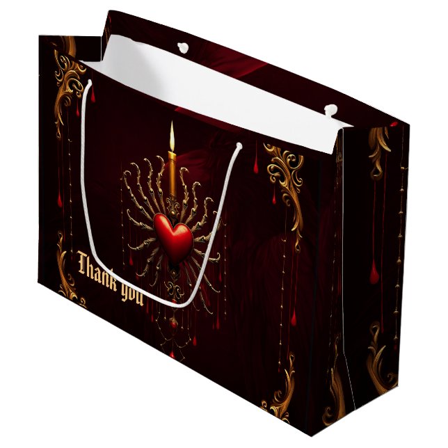 The wonderful beautiful art of gothic elegance.  large gift bag (Front Angled)
