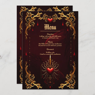 The wonderful beautiful art of gothic elegance.  menu