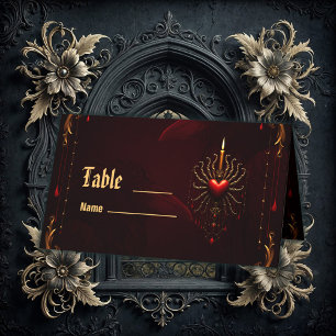 The wonderful beautiful art of gothic elegance.  place card