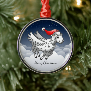The Wonderful Christmas Lamb Metal Tree Decoration