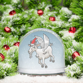 The Wonderful Flying Xmas Goat Snowglobe