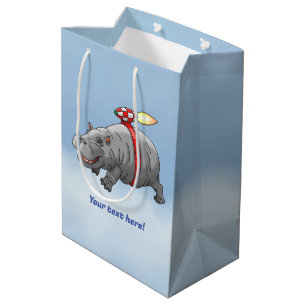 The Wonderful Rocket Hippo Medium Gift Bag