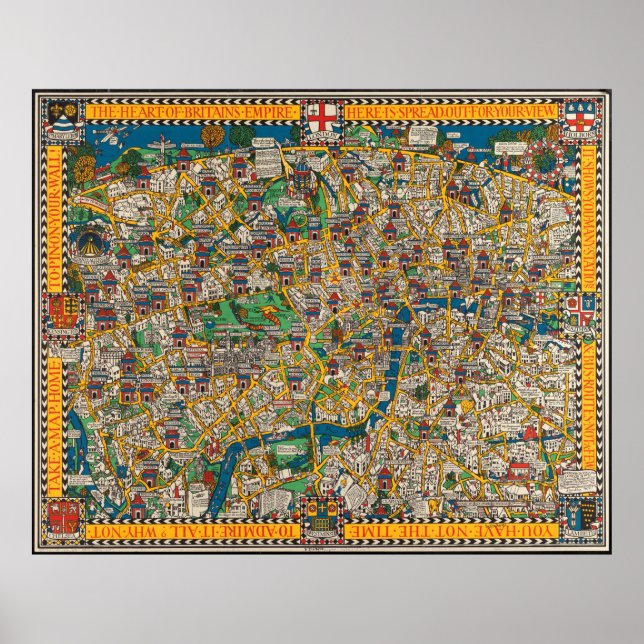 The Wonderground map of London town Poster (Front)