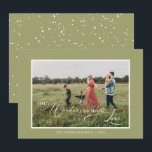 The Wonders of His Love Photo Script Green Holiday Card<br><div class="desc">The Wonders of His Love Photo Script Green Holiday Card
Pop in your favourite photo and add your name. That's it! So simple.</div>