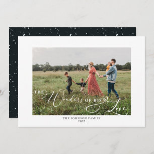 The Wonders of His Love Photo Script Holiday Card