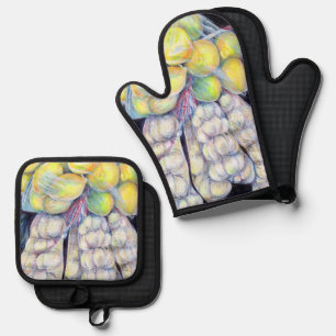 The Wonders of the Wet Market. Oven Mitt & Pot Holder Set