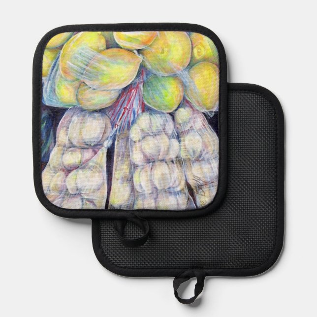 The Wonders of the Wet Market.  Pot Holder (Front/Back)