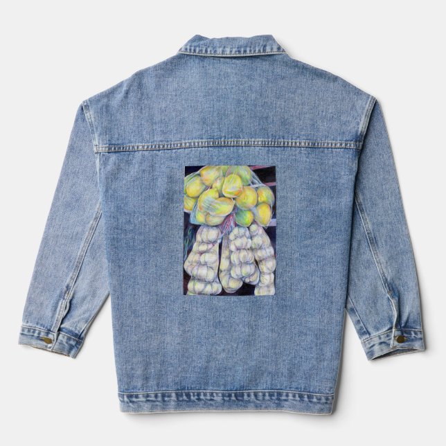 The Wonders of the Wet Markets Denim Jacket (Back)