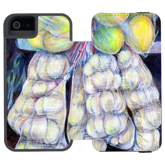 The Wonders of the Wet Markets, Singapore Incipio iPhone Wallet Case (Folio Open)