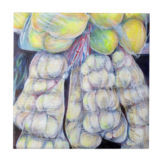 The Wonders of the Wet Markets, Singapore Tile (Front)