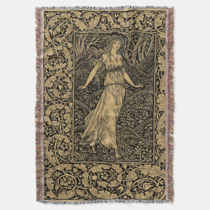 The Wood Beyond the World by William Morris Throw Blanket
