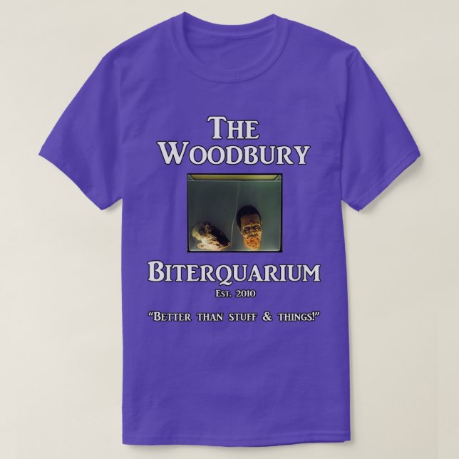 The Woodbury Biterquarium T-Shirt (Design Front)