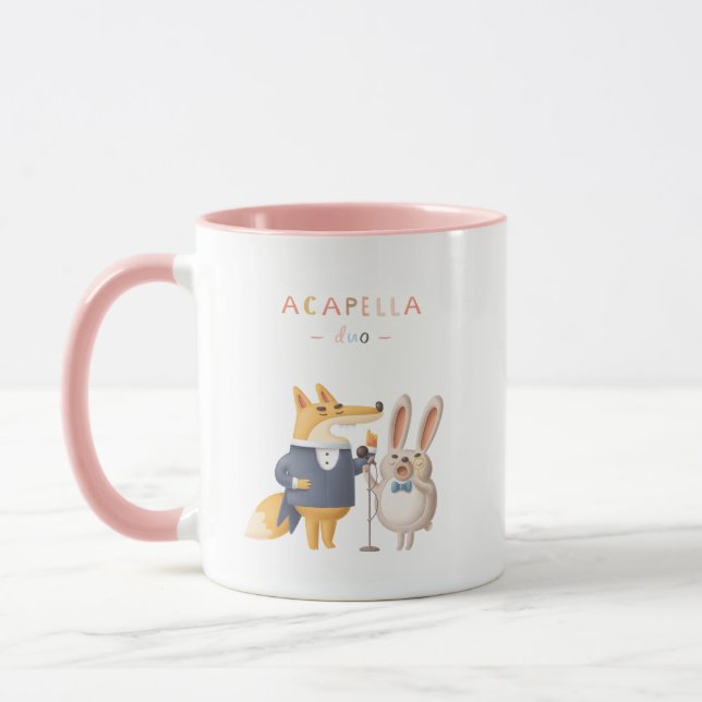The Woodland Animal Acapella Duo Mug (Left)