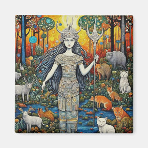 The Woodland Goddess appears Magnet