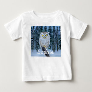The Woodland North Woods Little Grey Owl Baby T-Shirt