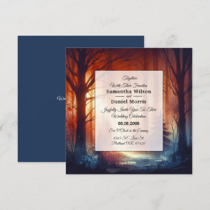 The Woodland Spell of Falling Leaves Wedding Invitation
