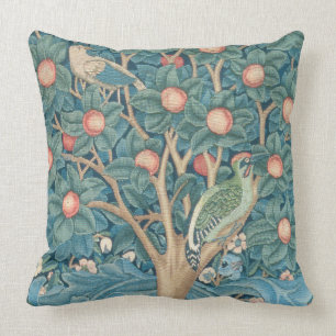 The Woodpecker Tapestry, detail of the woodpeckers Cushion