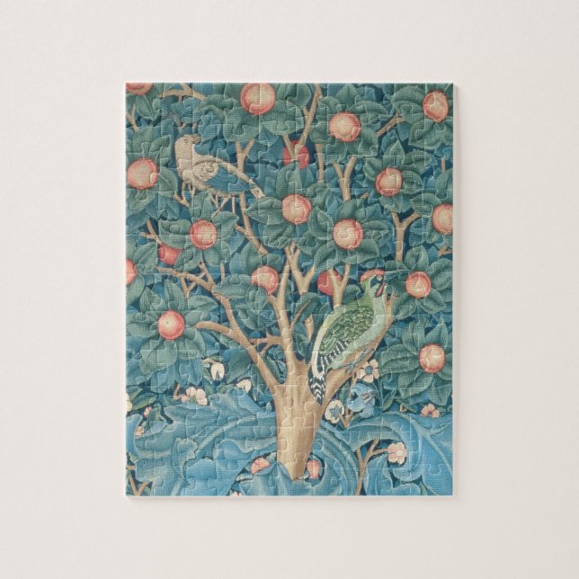The Woodpecker Tapestry, detail of the woodpeckers Jigsaw Puzzle (Vertical)