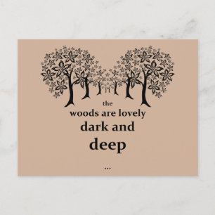 The woods are lovely, dark and deep postcard