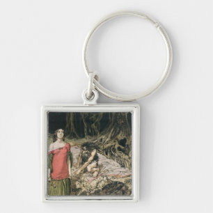 The Wooing of Grimhilde, the mother of Hagen Key Ring