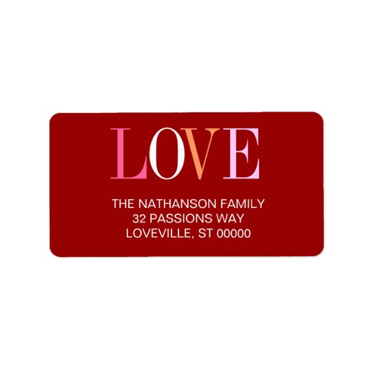 The Word is Love Address Label