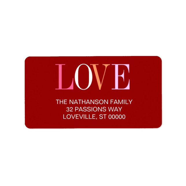 The Word is Love Address Label (Front)