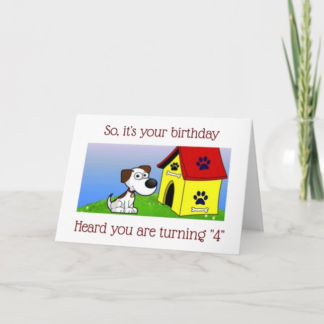 THE WORD IS YOU ARE ***4*** SO HAPPY BIRTHDAY CARD (Front)