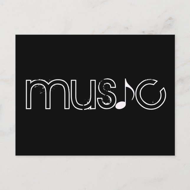 the word music postcard (Front)