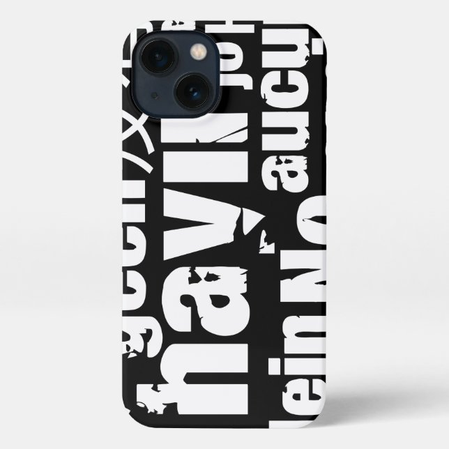 The word "No" in different languages iPhone Case (Back)