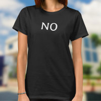 The Word No Simple Minimalist Statement Text