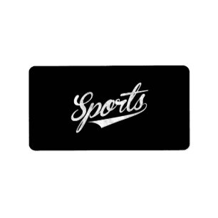 The word Sports  A funny ironic design that says S Label