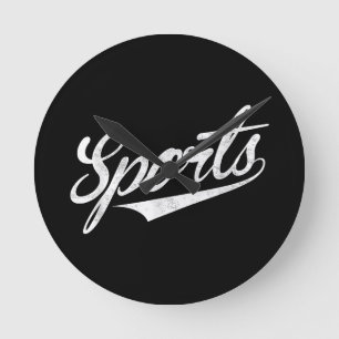 The word Sports A funny ironic design that says S Round Clock