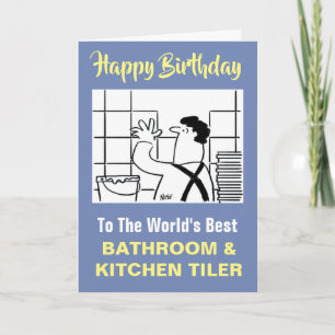 The Word's Best Bathroom & Kitchen Tiler Card