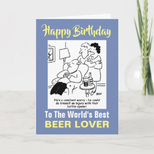 The Word's Best Beer Lover - Happy Birthday Card