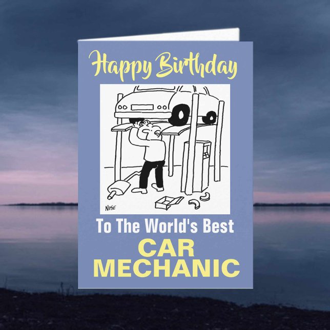 The Word's Best Car Mechanic - Happy Birthday Card (Creator Uploaded)