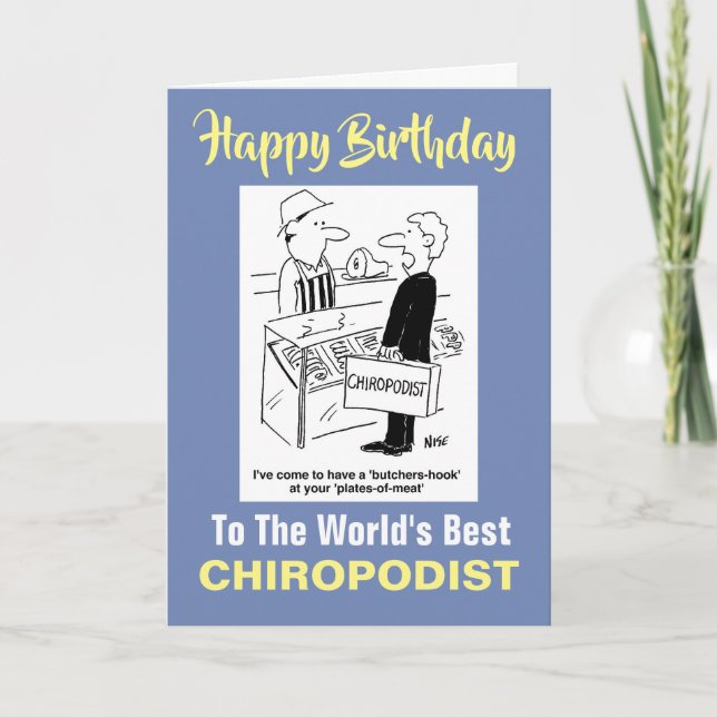 The Word's Best Chiropodist Card (Front)