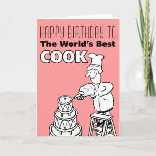 The Word's Best Cook - Happy Birthday Card