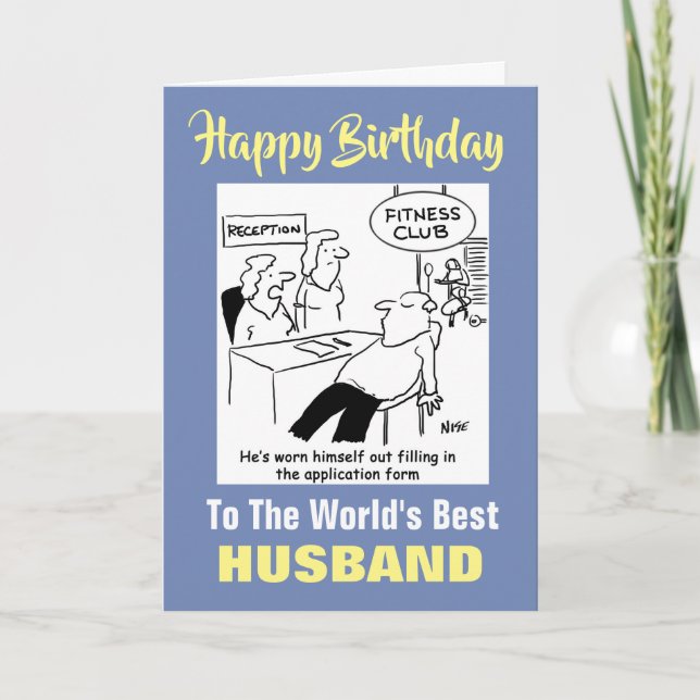 The Word's Best Fitness & Workout Husband Card (Front)