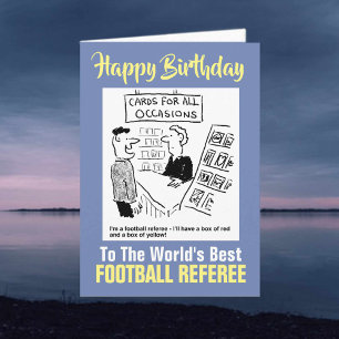 The Word's Best Football Referee - Happy Birthday Card