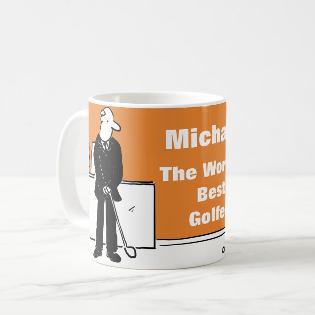 The Word's Best Golfer Coffee Mug (Front Left)
