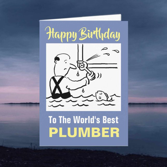 The Word's Best Plumber - Happy Birthday Card (Creator Uploaded)