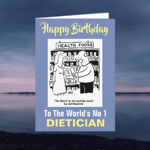 The Word's No 1 Dietician - Happy Birthday Card