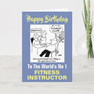 The Word's Number 1 Fitness Instructor Card