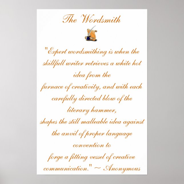 The Wordsmith Poster #2 (Front)