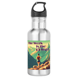 The Work Is The Reward Woman Runner Mountains 532 Ml Water Bottle