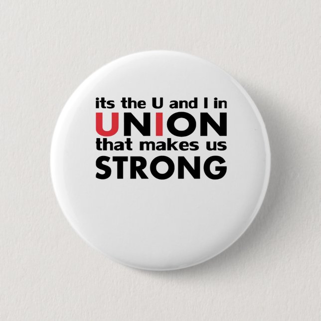 The Work Union That Makes Us Strong Classic 6 Cm Round Badge (Front)