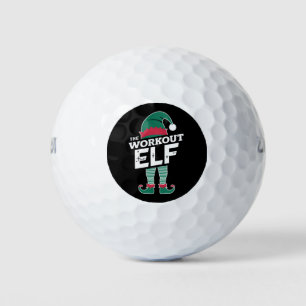 The Workout Elf Group Matching Family Christmas  Golf Balls