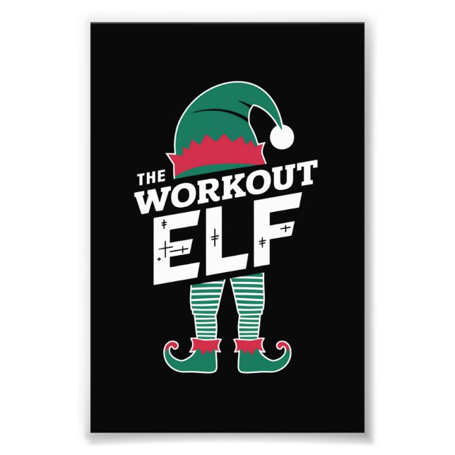 The Workout Elf Group Matching Family Christmas  Photo Print (Front)
