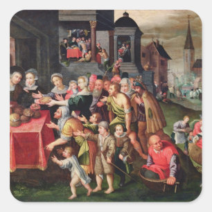 The Works of Mercy Square Sticker